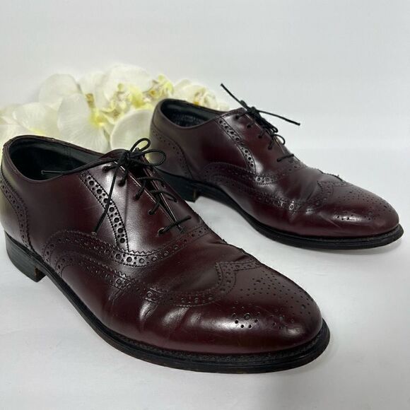 Hanover Mens Wingtip Dress Shoes size 11 Burgundy main image 11